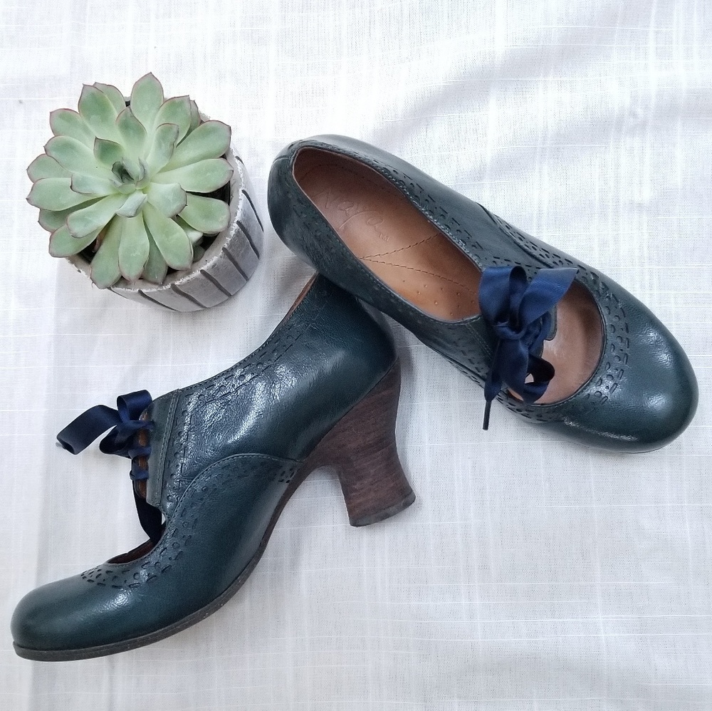 Deep Teal Blue Naya Jada Mary Jane heels